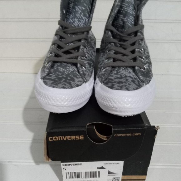 NEW CONVERSE CHUCK TAYLOR All STAR 553449C GEMMA HI TOP CHARCOAL/DOLPHIN/EGRET - Picture 4 of 5